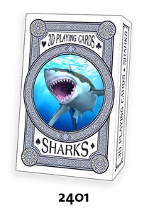 Haifische 3D Spielkarten