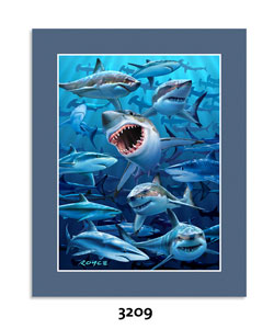Haie 3D Mini-Poster