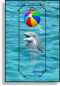 Preview: 3D Grußkarte Delphin Beach Ball