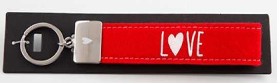 Glücksfilz Schlüsselband Love