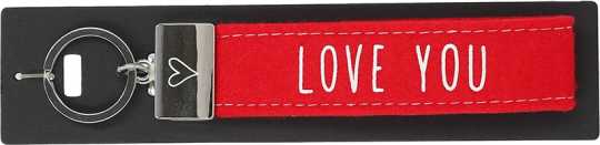 Glücksfilz Schlüsselband Love you