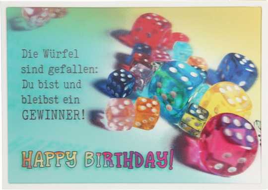 Die Würfgel sind gefallen: Du bist und...