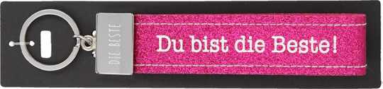 Glücksfilz Schlüsselband Du bist die Beste!