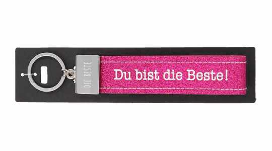Glücksfilz Schlüsselband Du bist die Beste!