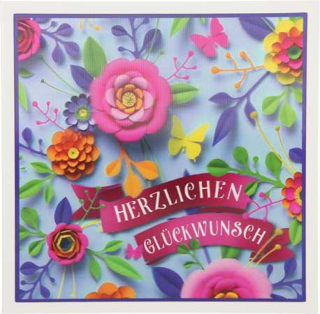 3D Klappkarte Herzlichen Glückwunsch