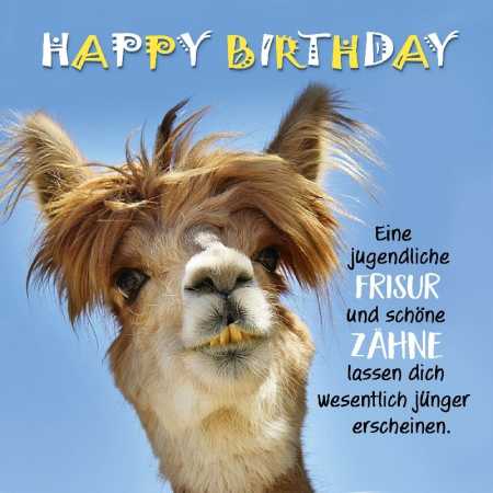 3D Klappkarte - Happy Birthday - Eine jugendliche Frisur...