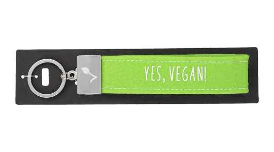 Glücksfilz Schlüsselband Yes, Vegan!