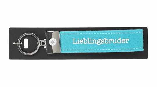 Glücksfilz Schlüsselband Lieblingsbruder