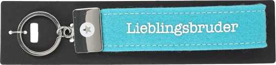 Glücksfilz Schlüsselband Lieblingsbruder