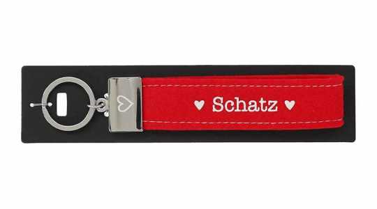 Glücksfilz Schlüsselband Schatz