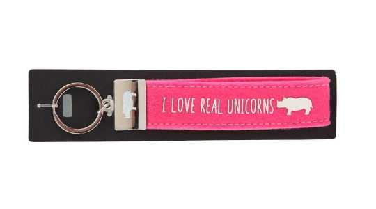 Glücksfilz Schlüsselband I love real unicorns