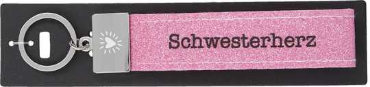Glücksfilz Schlüsselband Schwesterherz