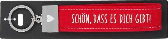 Glücksfilz Schlüsselband Schön, dass es dich gibt!