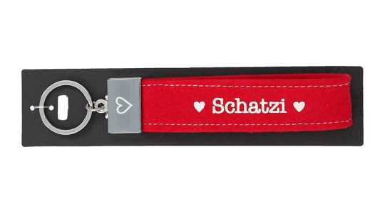 Glücksfilz Schlüsselband Schatzi