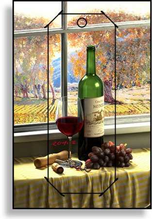 3D Grußkarte Wein