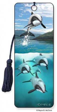 3D Lesezeichen Hector's Dolphins