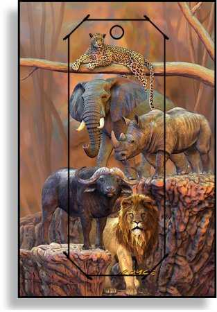 3D Grußkarte Wilde Tiere