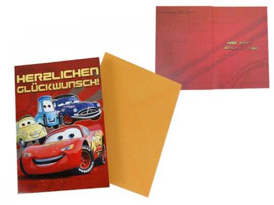 Geburtstagskarte Cars Team Lightning Piston Cup