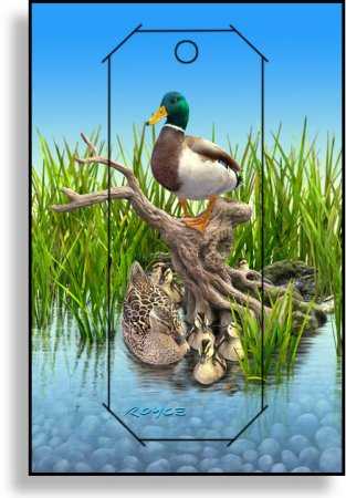 3D Grußkarte Enten