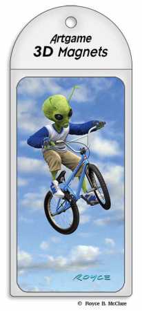 3D Magnet BMX Grey vs Green