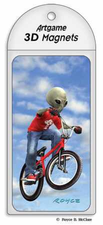 3D Magnet BMX Grey vs Green