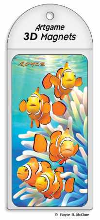 3D Magnet Orange Clowns