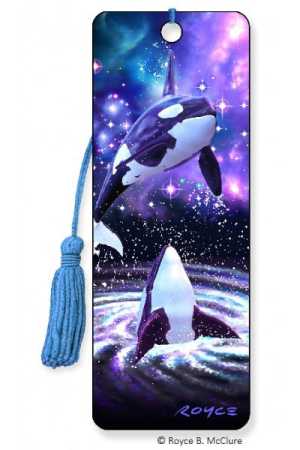 3D Lesezeichen Space Orcas