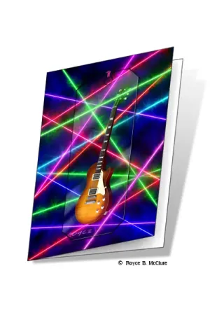 3D Grußkarte Gitarren