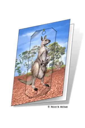 3D Grußkarte Känguru