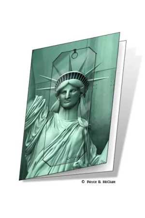 3D Grußkarte Liberty