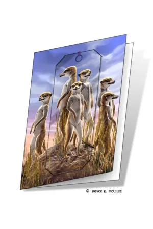 3D Grußkarte Erdmännchen
