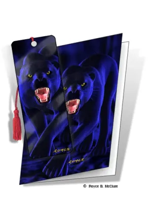 3D Grußkarte Panther