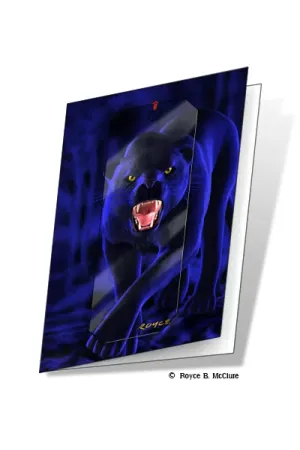 3D Grußkarte Panther