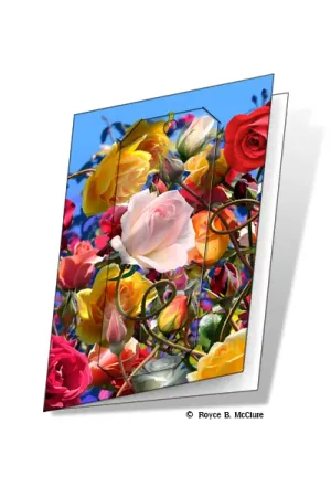 3D Grußkarte Rosen