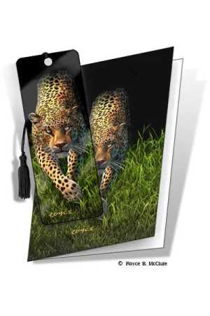 3D Grußkarte Leopard