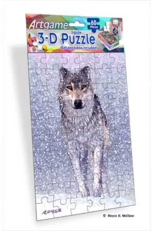 3D Puzzle Schneewolf