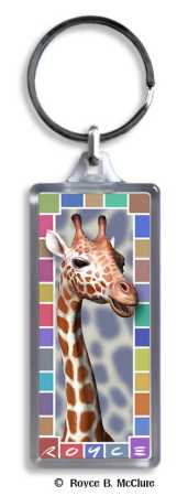Porte-clés Girafe En Métal Argenté - Animal Rigolo, Accessoire De Clés Mignon, Marque Onwomania