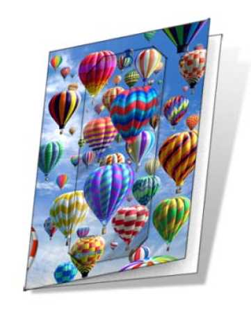 3D Grußkarte Ballons