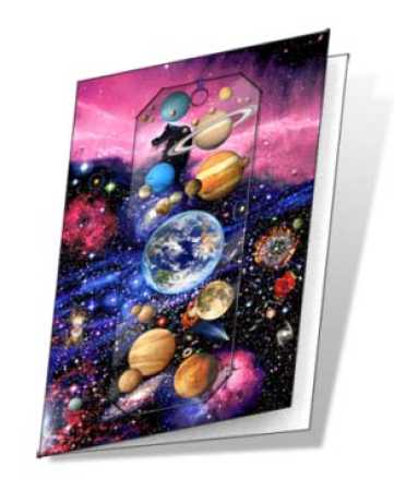 3D Grußkarte Planeten