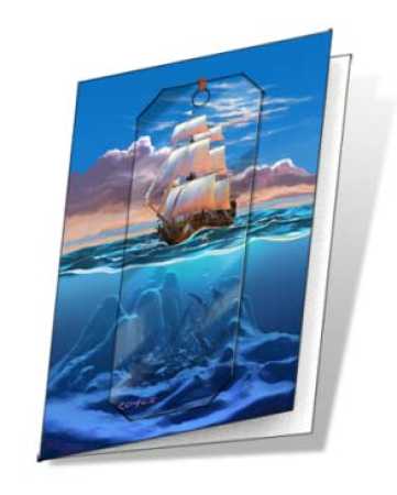 3D Grußkarte Segelschiff