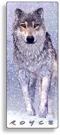 Schlüsselanhänger Schneewolf