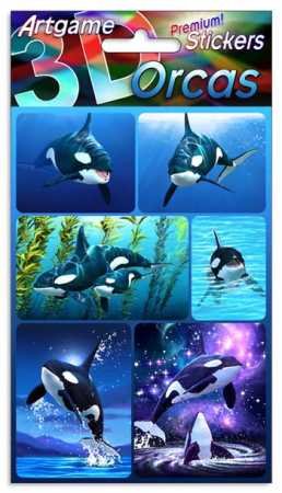 3D Sticker Orcas