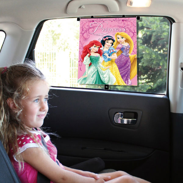 Princess Auto Sonnenblende 50 x 47 cm ✓ Befestigung des Rollos mit  Saugnäpfen ➤ universal für alle Autos einsetzbar, Disney