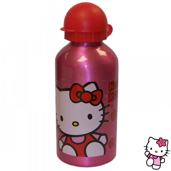 Trinkflasche Hello Kitty Aluminium Alu 500ml Rosa 