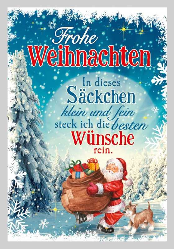 Frohe Weihnachten In dieses Säckchen...