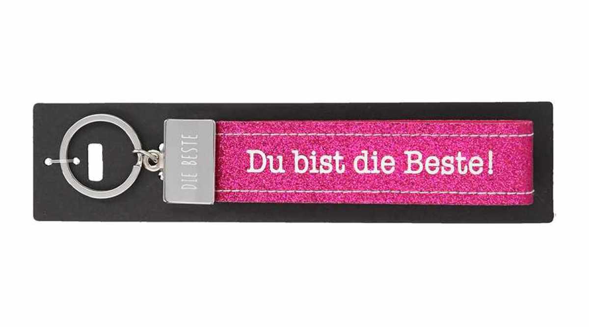 Glücksfilz Schlüsselband Du bist die Beste!