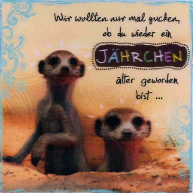 Wir wollten nur mal gucken, ob du wieder ein Jährchen älter geworden bist ...