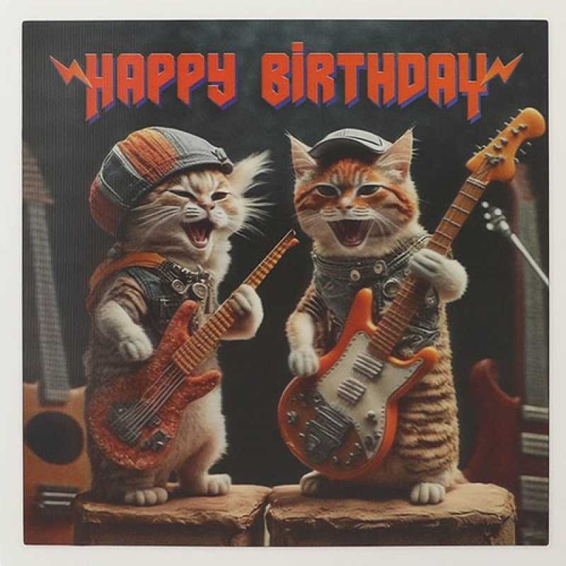 Happy Birthday - Metal Katzen