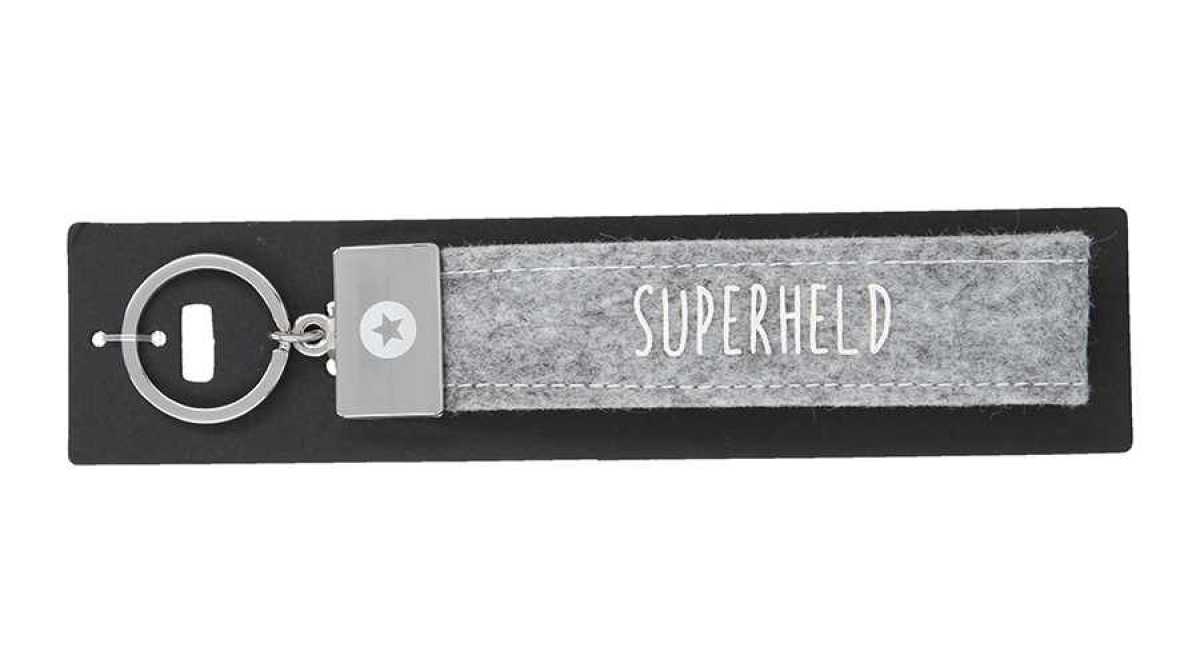 Glücksfilz Schlüsselband Superheld