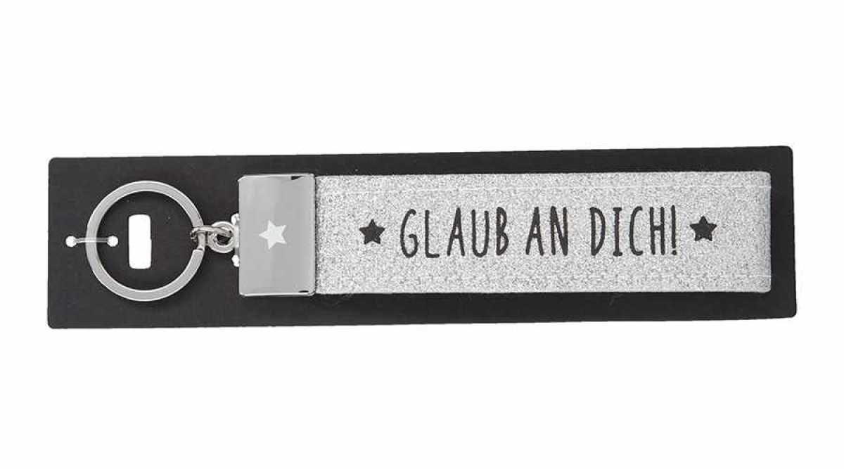 Glücksfilz Schlüsselband Glaub an dich!
